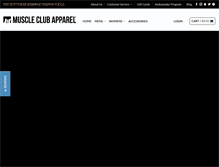 Tablet Screenshot of muscleclubapparel.com